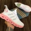 Tenis Adidas Yeezy Maverick Branco E Rosa