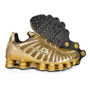 Tenis Nike Shox 12 Molas Dourado