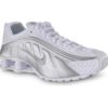 Tenis Nike Shox R4 Branco E Prata