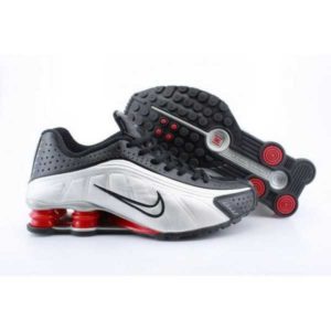 Tenis Nike Shox R4 Preto Prata E Vermelho